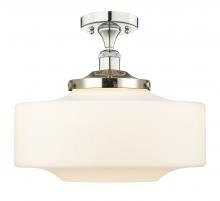 Innovations Lighting 616-1F-PN-G691-16 - Bridgeton - 1 Light - 16 inch - Polished Nickel - Semi-Flush Mount
