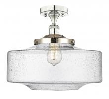 Innovations Lighting 616-1F-PN-G694-16 - Bridgeton - 1 Light - 16 inch - Polished Nickel - Semi-Flush Mount