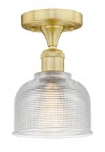 Innovations Lighting 616-1F-SG-G412 - Dayton - 1 Light - 6 inch - Satin Gold - Semi-Flush Mount