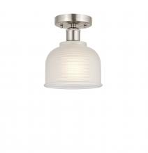 Innovations Lighting 616-1F-SN-G411 - Dayton - 1 Light - 6 inch - Brushed Satin Nickel - Semi-Flush Mount