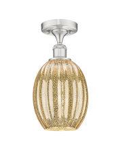 Innovations Lighting 616-1F-SN-G459-6ME - Preston Bulb - 1 Light - 6 inch - Brushed Satin Nickel - Semi-Flush Mount