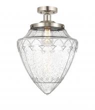 Innovations Lighting 616-1F-SN-G664-12 - Bridgeton - 1 Light - 12 inch - Brushed Satin Nickel - Semi-Flush Mount
