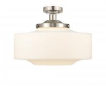 Innovations Lighting 616-1F-SN-G691-16 - Bridgeton - 1 Light - 16 inch - Brushed Satin Nickel - Semi-Flush Mount