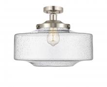 Innovations Lighting 616-1F-SN-G694-16 - Bridgeton - 1 Light - 16 inch - Brushed Satin Nickel - Semi-Flush Mount
