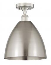 Innovations Lighting 616-1F-SN-MBD-12-SN - Bristol - 1 Light - 12 inch - Brushed Satin Nickel - Semi-Flush Mount