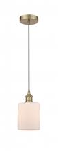 Innovations Lighting 616-1P-AB-G111 - Cobbleskill - 1 Light - 5 inch - Antique Brass - Cord hung - Mini Pendant