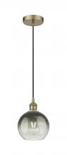 Innovations Lighting 616-1P-AB-G483-8SL - Brookhaven Globe - 1 Light - 8 inch - Antique Brass - Cord hung - Mini Pendant