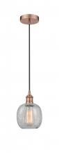 Innovations Lighting 616-1P-AC-G105 - Belfast - 1 Light - 6 inch - Antique Copper - Cord hung - Mini Pendant