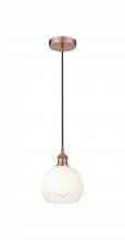 Innovations Lighting 616-1P-AC-G483-8OP - Brookhaven Globe - 1 Light - 8 inch - Antique Copper - Cord hung - Mini Pendant