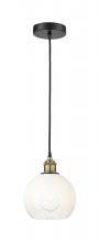 Innovations Lighting 616-1P-BAB-G483-8OP - Brookhaven Globe - 1 Light - 8 inch - Black Antique Brass - Cord hung - Mini Pendant