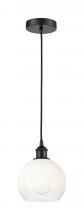 Innovations Lighting 616-1P-BK-G483-8OP - Brookhaven Globe - 1 Light - 8 inch - Matte Black - Cord hung - Mini Pendant