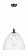 Innovations Lighting 616-1P-BK-GBD-164 - Bristol - 1 Light - 16 inch - Matte Black - Cord hung - Pendant