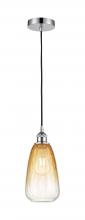 Innovations Lighting 616-1P-PC-G480-6AM - Brookhaven Almond - 1 Light - 6 inch - Polished Chrome - Cord hung - Mini Pendant