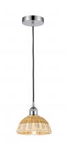 Innovations Lighting 616-1P-PC-NBD2-75-NAT - Natural Ballston Dome - 1 Light - 6 inch - Polished Chrome - Cord hung - Mini Pendant