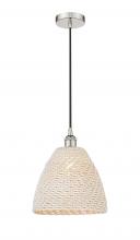 Innovations Lighting 616-1P-PN-NBD-12-NAT - Bristol Natural - 1 Light - 6 inch - Polished Nickel - Cord hung - Mini Pendant