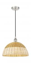 Innovations Lighting 616-1P-PN-NBD2-16-NAT - Natural Ballston Dome - 1 Light - 6 inch - Polished Nickel - Cord hung - Mini Pendant