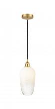 Innovations Lighting 616-1P-SG-G484-7OP - Brookhaven Flute - 1 Light - 7 inch - Satin Gold - Cord hung - Mini Pendant