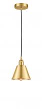 Innovations Lighting 616-1P-SG-M8 - Smithfield - 1 Light - 7 inch - Satin Gold - Cord hung - Mini Pendant