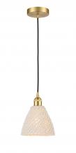 Innovations Lighting 616-1P-SG-NBD-75-NAT - Bristol Natural - 1 Light - 6 inch - Satin Gold - Cord hung - Mini Pendant