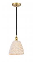 Innovations Lighting 616-1P-SG-NBD-9-NAT - Bristol Natural - 1 Light - 6 inch - Satin Gold - Cord hung - Mini Pendant