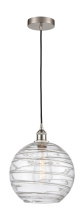 Innovations Lighting 616-1P-SN-G1213-12CL - Athens Deco Swirl - 1 Light - 12 inch - Brushed Satin Nickel - Cord hung - Mini Pendant