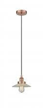 Innovations Lighting 616-1PH-AC-G2 - Halophane - 1 Light - 9 inch - Antique Copper - Cord hung - Mini Pendant