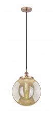Innovations Lighting 616-1PH-AC-G208-14 - Beacon - 1 Light - 14 inch - Antique Copper - Mini Pendant