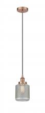 Innovations Lighting 616-1PH-AC-G262 - Stanton - 1 Light - 6 inch - Antique Copper - Cord hung - Mini Pendant