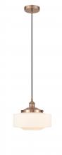 Innovations Lighting 616-1PH-AC-G691-12 - Bridgeton - 1 Light - 12 inch - Antique Copper - Mini Pendant
