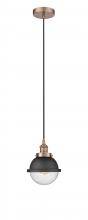 Innovations Lighting 616-1PH-AC-HFS-64-BK - Edison - 1 Light - 7 inch - Antique Copper - Mini Pendant