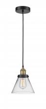 Innovations Lighting 616-1PH-BAB-G42 - Cone - 1 Light - 8 inch - Black Antique Brass - Cord hung - Mini Pendant