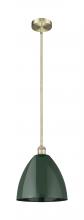 Innovations Lighting 616-1S-AB-MBD-12-GR - Plymouth - 1 Light - 12 inch - Antique Brass - Stem hung - Mini Pendant