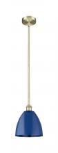 Innovations Lighting 616-1S-AB-MBD-9-BL - Plymouth - 1 Light - 9 inch - Antique Brass - Stem hung - Mini Pendant