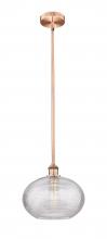 Innovations Lighting 616-1S-AC-G555-12CL - Ithaca - 1 Light - 12 inch - Antique Copper - Stem hung - Mini Pendant