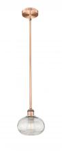 Innovations Lighting 616-1S-AC-G555-8CL - Ithaca - 1 Light - 8 inch - Antique Copper - Stem hung - Mini Pendant