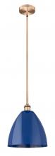 Innovations Lighting 616-1S-AC-MBD-12-BL - Plymouth - 1 Light - 12 inch - Antique Copper - Stem hung - Mini Pendant