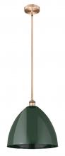 Innovations Lighting 616-1S-AC-MBD-16-GR - Plymouth - 1 Light - 16 inch - Antique Copper - Stem hung - Mini Pendant