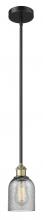 Innovations Lighting 616-1S-BAB-G257 - Caledonia - 1 Light - 5 inch - Black Antique Brass - Stem hung - Mini Pendant