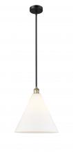 Innovations Lighting 616-1S-BAB-GBC-161 - Berkshire - 1 Light - 16 inch - Black Antique Brass - Stem hung - Pendant