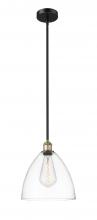 Innovations Lighting 616-1S-BAB-GBD-122 - Bristol - 1 Light - 12 inch - Black Antique Brass - Stem hung - Mini Pendant