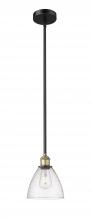 Innovations Lighting 616-1S-BAB-GBD-754 - Bristol - 1 Light - 8 inch - Black Antique Brass - Stem hung - Mini Pendant