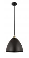 Innovations Lighting 616-1S-BAB-MBD-16-BK - Bristol - 1 Light - 16 inch - Black Antique Brass - Stem hung - Mini Pendant