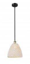 Innovations Lighting 616-1S-BAB-NBD-12-NAT - Bristol Natural - 1 Light - 6 inch - Black Antique Brass - Mini Pendant