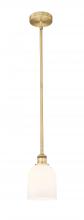 Innovations Lighting 616-1S-BB-G558-6GWH - Bella - 1 Light - 6 inch - Brushed Brass - Stem hung - Mini Pendant