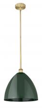 Innovations Lighting 616-1S-BB-MBD-16-GR - Plymouth - 1 Light - 16 inch - Brushed Brass - Stem hung - Mini Pendant