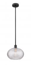 Innovations Lighting 616-1S-BK-G555-12CL - Ithaca - 1 Light - 12 inch - Matte Black - Stem hung - Mini Pendant