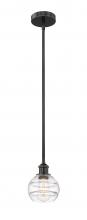 Innovations Lighting 616-1S-BK-G556-6CL - Rochester - 1 Light - 6 inch - Matte Black - Stem hung - Mini Pendant