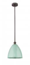 Innovations Lighting 616-1S-OB-MBD-12-SF - Plymouth - 1 Light - 12 inch - Oil Rubbed Bronze - Stem hung - Mini Pendant