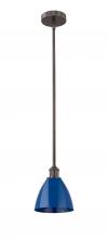 Innovations Lighting 616-1S-OB-MBD-75-BL - Plymouth - 1 Light - 8 inch - Oil Rubbed Bronze - Stem hung - Mini Pendant