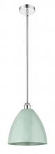 Innovations Lighting 616-1S-PC-MBD-12-SF - Plymouth - 1 Light - 12 inch - Polished Chrome - Stem hung - Mini Pendant